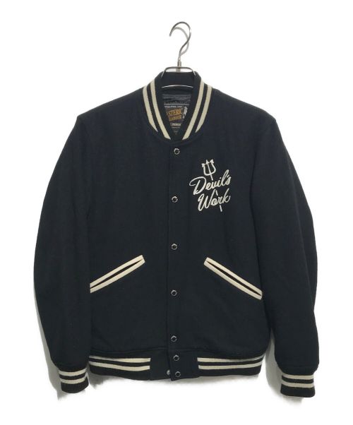 Hysteric Glamour（ヒステリックグラマー）Hysteric Glamour (ヒステリックグラマー) DEVIL'S WORK VARSITY JACKET ブラック サイズ:Mの古着・服飾アイテム