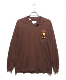 doublet（ダブレット）の古着「LONG SLEEVE TーSHIRT WITH MY FRIEND」｜ブラウン