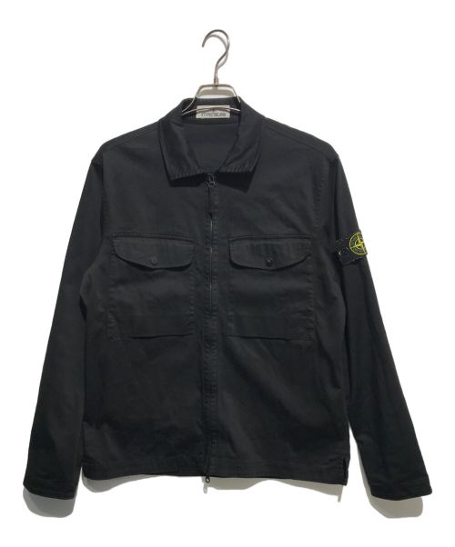 STONE ISLAND（ストーンアイランド）STONE ISLAND (ストーンアイランド) シャツジャケット ブラック サイズ:Ｍの古着・服飾アイテム