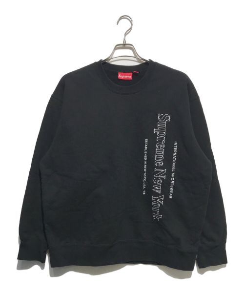 SUPREME（シュプリーム）Supreme (シュプリーム) Side Logo Crewneck/サイドロゴクルーネック ブラック サイズ:Lの古着・服飾アイテム