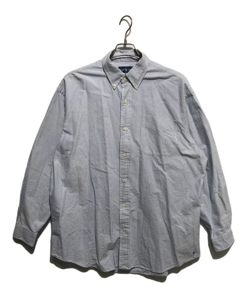 RALPH LAUREN（ラルフローレン）RALPH LAUREN (ラルフローレン) BEAMS (ビームス) 裾ポニーBIG SHIRT ブルー サイズ:Lの古着・服飾アイテム