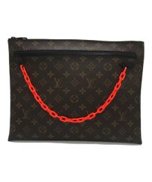 LOUIS VUITTON（ルイ ヴィトン）の古着「ソーレライポシェットA4クラッチバッグ」｜ブラウン