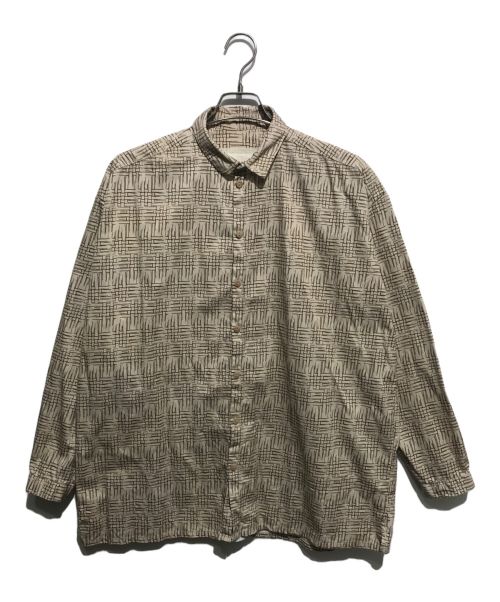 toogood（トゥーグッド）toogood (トゥーグッド) THE DRAUGHTSMAN SHIRT PRINTED TWILL ベージュ×ブラウン サイズ:4の古着・服飾アイテム