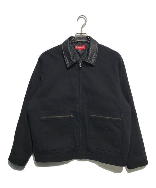 SUPREME（シュプリーム）SUPREME (シュプリーム) Leather Collar Work Jacket ブラック サイズ:Lの古着・服飾アイテム