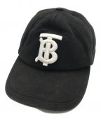 BURBERRY LONDONバーバリーロンドン）の古着「Monogram Motif Cotton Jersey Baseball Cap」｜ブラック