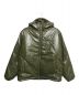 X-LARGE（エクストララージ）の古着「QUILTING LOGO HOODED PUFFER JACKET」｜グリーン