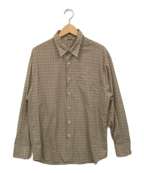 最安値に挑戦！ SUPER SUPER LIGHT WOOL SHIRT SHIRTS BROWN AURALEE