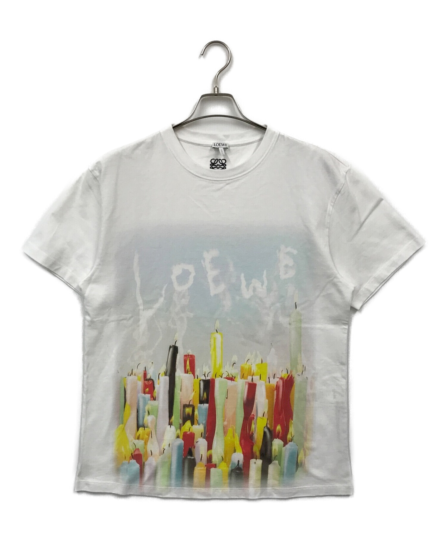 中古・古着通販】LOEWE (ロエベ) キャンドルプリントtシャツ ホワイト