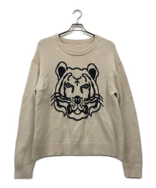 KENZO（ケンゾー）KENZO (ケンゾー) タイガーニット ホワイト サイズ:Ｓの古着・服飾アイテム