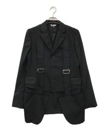 BLACK COMME des GARCONS（ブラック コムデギャルソン）の古着「CUT BODY WOOL TAILORED JACKET」｜ブラック