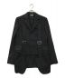 BLACK COMME des GARCONS（ブラックコムデギャルソン）の古着「CUT BODY WOOL TAILORED JACKET」｜ブラック