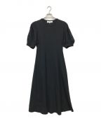 AKIRA NAKAアキラナカ）の古着「Lantan sleeve jersey dress（ランタン スリーブ ジャージー ドレス）」｜ブラック