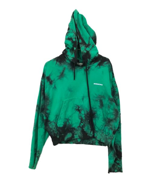 OFFWHITE（オフホワイト）OFFWHITE (オフホワイト) TIE DYE CONTOUR HOODIE グリーン サイズ:XLの古着・服飾アイテム