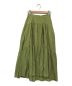 CLANE（クラネ）の古着「CURVE LINE TIERED SKIRT」｜グリーン