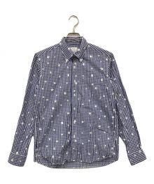 uniform experiment（ユニフォームエクスペリメント）の古着「STAR PRINT GINGHAM CHECK B.D SHIRT」｜ブルー