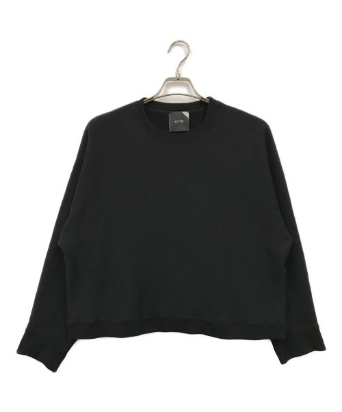 ATON（エイトン）ATON (エイトン) suvin garment dye crewneck pullover ブラック サイズ:00の古着・服飾アイテム