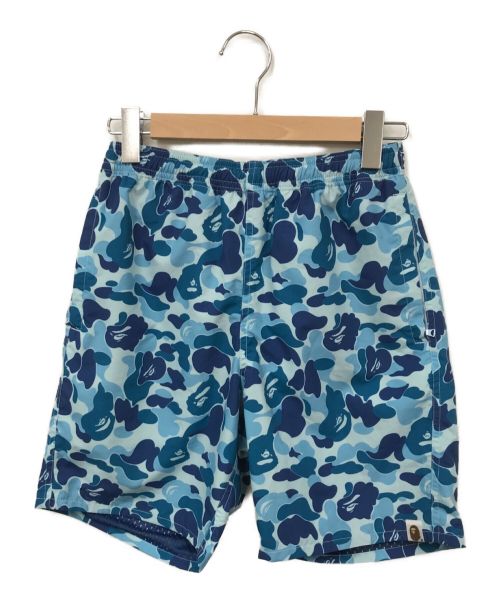 A BATHING APE（アベイシングエイプ）A BATHING APE (アベイシングエイプ) ABC CAMO BEACH SHORTS ブルー サイズ:Sの古着・服飾アイテム