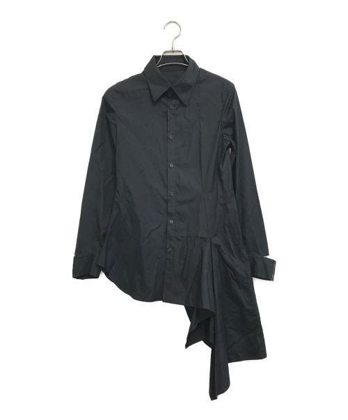 yohji yamamoto+noir（ヨウジヤマモトプリュスノアール）yohji yamamoto+noir (ヨウジヤマモトプリュスノアール) アシンメトリーシャツ ブラック サイズ:Sの古着・服飾アイテム