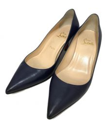 Christian Louboutin（クリスチャン・ルブタン）の古着「APOSTROPHY PUMP 70 KID」｜ネイビー