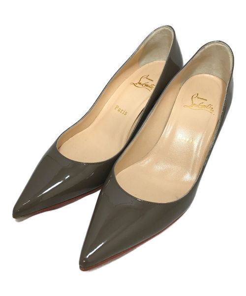 Christian Louboutin（クリスチャン・ルブタン）Christian Louboutin (クリスチャン・ルブタン) APOSTROPHY PUMP 70 PATENT ベージュ サイズ:37 1/2の古着・服飾アイテム