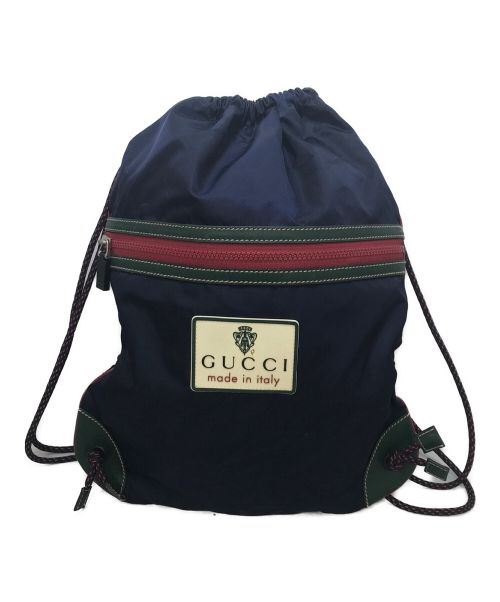 GUCCI（グッチ）GUCCI (グッチ) ナップサック ネイビーの古着・服飾アイテム