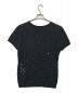 VERSUS VERSACE (ヴェルサス ヴェルサーチェ) カットアウトダメージTシャツ ブラック サイズ:S：3980円