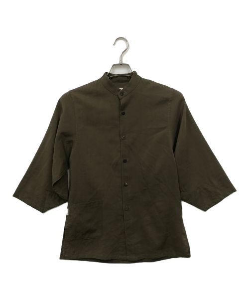 SOU・SOU（ソウソウ）SOU・SOU (ソウソウ) ノーカラーシャツ オリーブ サイズ:XSの古着・服飾アイテム