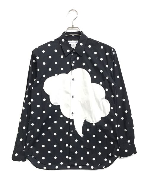 COMME des GARCONS SHIRT（コムデギャルソンシャツ）COMME des GARCONS SHIRT (コムデギャルソンシャツ) ドット柄シャツ ブラック サイズ:XSの古着・服飾アイテム