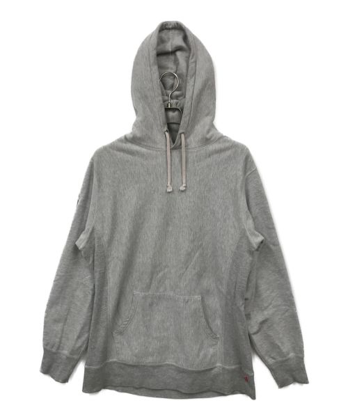 SUPREME（シュプリーム）SUPREME (シュプリーム) Sleeve Embroidery Hooded Sweatshirt （スリーブ エンブロイデリー フーデッド スウェットシャツ） グレー サイズ:Lの古着・服飾アイテム