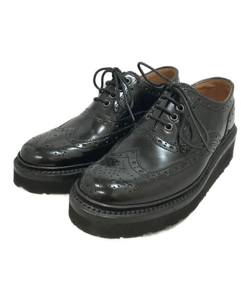 GRENSON（グレンソン）GRENSON (グレンソン) ウイングチップ厚底レザーシューズ ブラック サイズ:3の古着・服飾アイテム