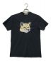 maison kitsune（メゾンキツネ）の古着「ビッグパステルフォックスヘッドロゴTシャツ」｜ホワイト