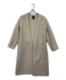 theory（セオリー）の古着「Luxe New Divide Collarless Coat」｜ベージュ