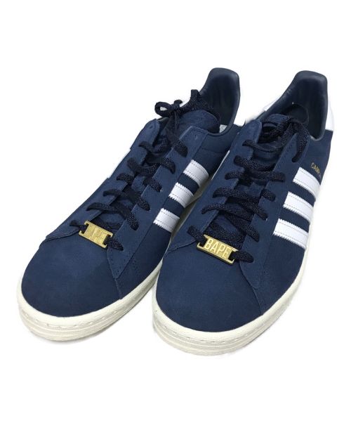 adidas（アディダス）adidas (アディダス) A BATHING APE (アベイシングエイプ) Campus 80's ネイビー サイズ:27.5の古着・服飾アイテム