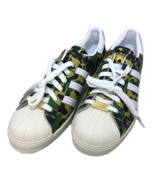 adidas（アディダス）adidas (アディダス) A BATHING APE (アベイシングエイプ) SUPER STAR 80S オリーブ サイズ:28の古着・服飾アイテム