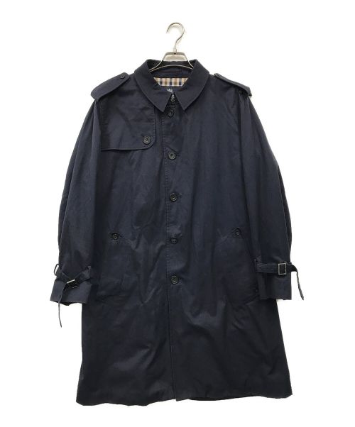 Aquascutum（アクアスキュータム）Aquascutum (アクアスキュータム) ステンカラーコート ネイビー サイズ:46Rの古着・服飾アイテム