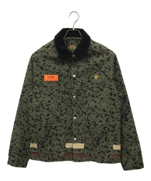 ALDIES（アールディーズ）ALDIES (アールディーズ) UNIVERSAL OVERALL (ユニバーサルオーバーオール) Daydrums Coach Jacket(デイドラムスコーチジャケット) グリーン サイズ:Mの古着・服飾アイテム