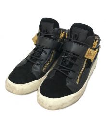 GIUSEPPE ZANOTTI（ジュゼッペザノッティ）の古着「サイドジップハイカットスニーカー」｜ブラック