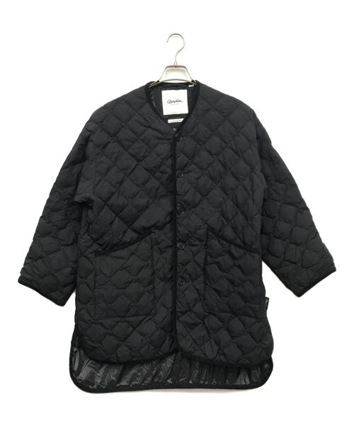 Gymphlex（ジムフレックス）Gymphlex (ジムフレックス) QUILT DOWN COLLARLESS COAT ブラック サイズ:12の古着・服飾アイテム