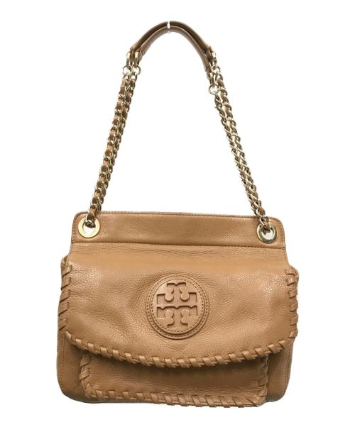 TORY BURCH（トリーバーチ）TORY BURCH (トリーバーチ) マリオンチェーンショルダーバッグ ベージュの古着・服飾アイテム