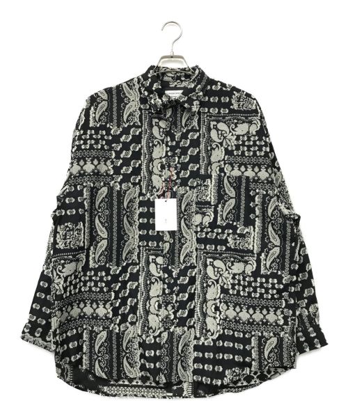 MAISON SPECIAL（メゾンスペシャル）MAISON SPECIAL (メゾンスペシャル) Prime-Over Damask Cut Jacquard Shirt（プライムオーバー ダマスクス カット ジャガード シャツ） ブラック サイズ:1 未使用品の古着・服飾アイテム