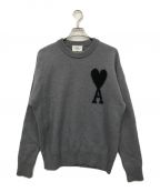 amiアミ）の古着「DE COEUR CREW NECK SWEATER」｜グレー