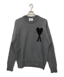 ami（アミ）の古着「DE COEUR CREW NECK SWEATER」｜グレー