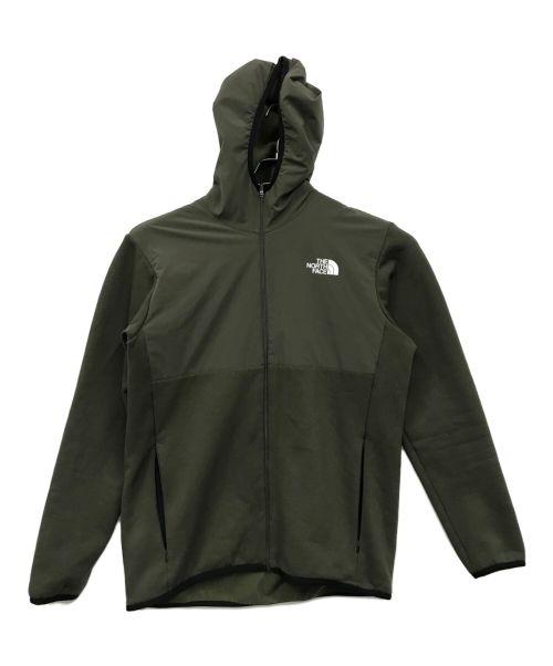 THE NORTH FACE（ザ ノース フェイス）THE NORTH FACE (ザ ノース フェイス) Hybrid Nylon Fleece Hoodie カーキ サイズ:Lの古着・服飾アイテム