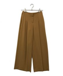 theory（セオリー）の古着「Admiral Stripe Wide PLT Pant B（アドミラル ストライプ ワイドパンツ）」｜ブラウン