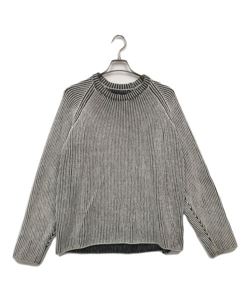 stussy（ステューシー）stussy (ステューシー) CONTRAST RIB SWEATER ホワイト サイズ:Mの古着・服飾アイテム