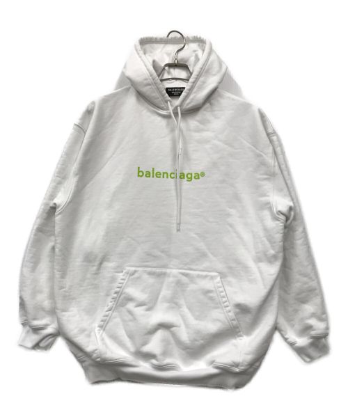 BALENCIAGA（バレンシアガ）BALENCIAGA (バレンシアガ) NEW COPYRIGHT MEDIUM FIT HOODIE（ニュー コピーライト ミディアム フィット フーディ） ホワイト サイズ:Sの古着・服飾アイテム