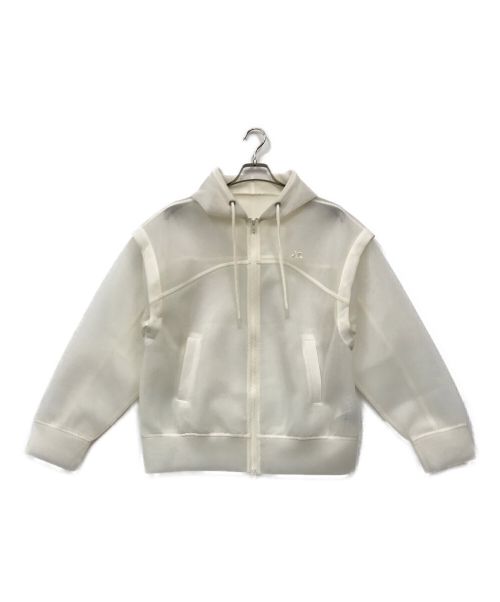 MAISON SPECIAL（メゾンスペシャル）MAISON SPECIAL (メゾンスペシャル) 2way See-through Hoodie（2ウェイ シースルー フーディ） ホワイト サイズ:FREEの古着・服飾アイテム