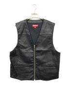 SUPREMEシュプリーム）の古着「Toy Machine Faux Leather Vest」｜ブラック