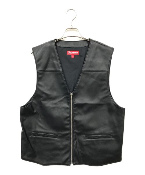 SUPREME（シュプリーム）SUPREME (シュプリーム) Toy Machine Faux Leather Vest ブラック サイズ:Lの古着・服飾アイテム