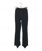 VIAVANDAヴィアヴァンダ）の古着「V cut rib pants」｜ブラック